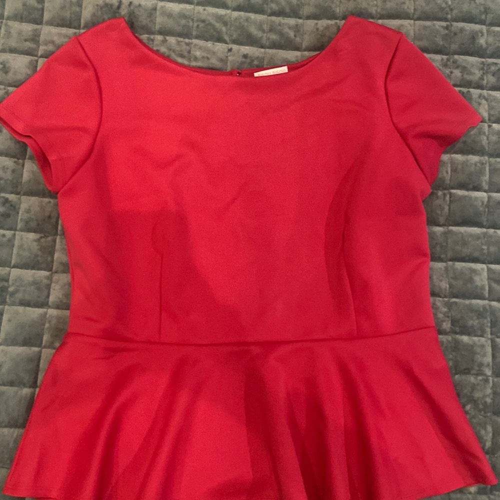 Pink dressy peplum top size xl